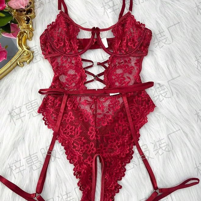 Fuente transfronteriza Europa y América comercio exterior ropa interior sexy encaje de mujer unida correa de fuga de la espalda ropa interior set