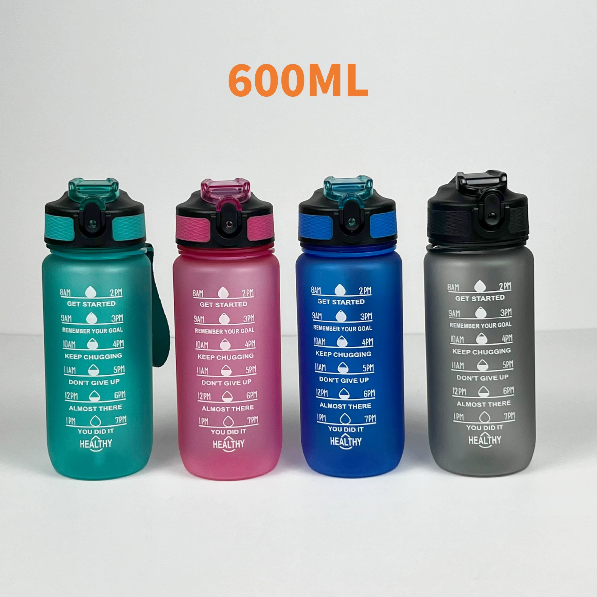 Фабрика спот трансграничный 600 мл подпрыгивая чайник градиент воды чашка портативная шкала соломка Amazon Sports Cup