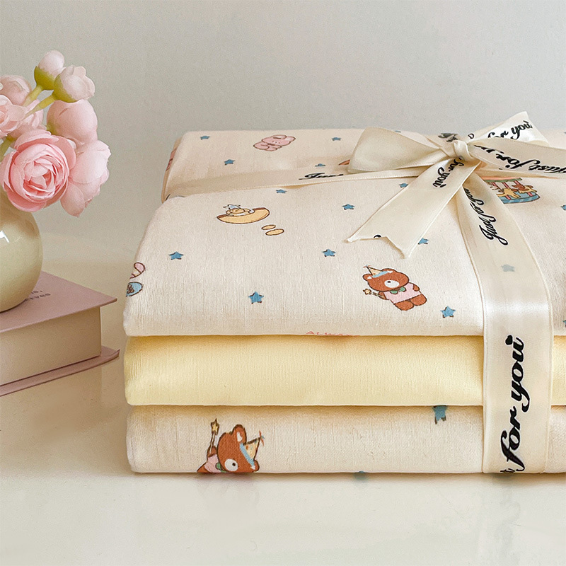 Nuevo juego de cuatro piezas de cama de hilo de doble capa Clase A, algodón puro, 2025, nuevo juego de sábanas con funda de edredón, ropa de cama de tres piezas