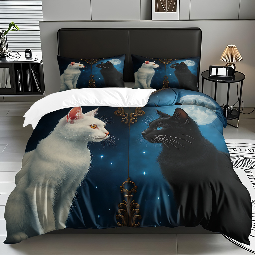 Kit de edredón de impresión digital para gatitos de piel directa a la fábrica puede llevar TEMU / JIT