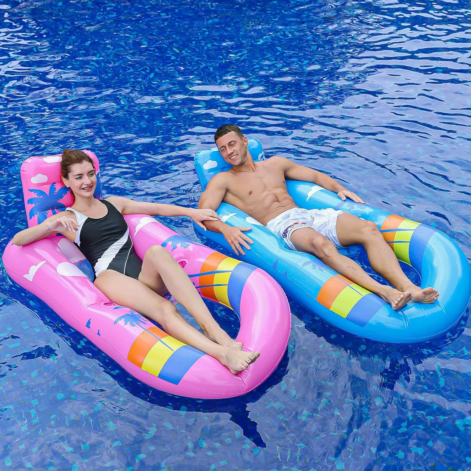 Трансграничная поставка надувной спинки шезлонги для взрослых на воде