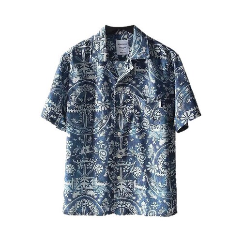 Retro Shirt for Men, Summer Wear—Hong Kong Style, Student-Friendly, Loose-Fit, Niche Design, Fun-Men's Top