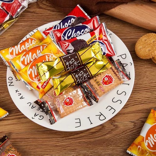 Japanese imported snack, Matsuno Multiflavored Assorted Cookies, Red Bean Chocolate Filled Cookies, Cookie Snacks