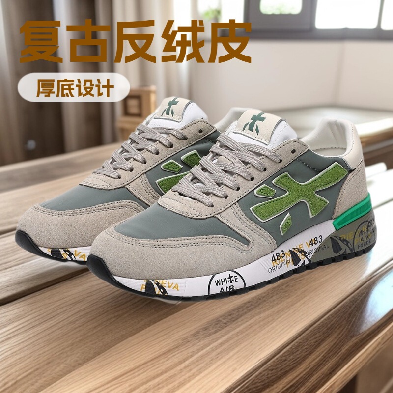 Cross-Border Foreign Trade New Model Primiyada Men's Shoes Versatile Thick-Soled Breathable Retro Suede Casual Sneakers Cross-Border Foreign Trade New Model Primiyada Men's Shoes Versatile Thick-Soled Breathable Retro Suede Casual Sneakers