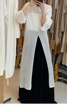 G1384-ET11477精品女装镂羊毛设计款款长袖连衣裙显品质130斤