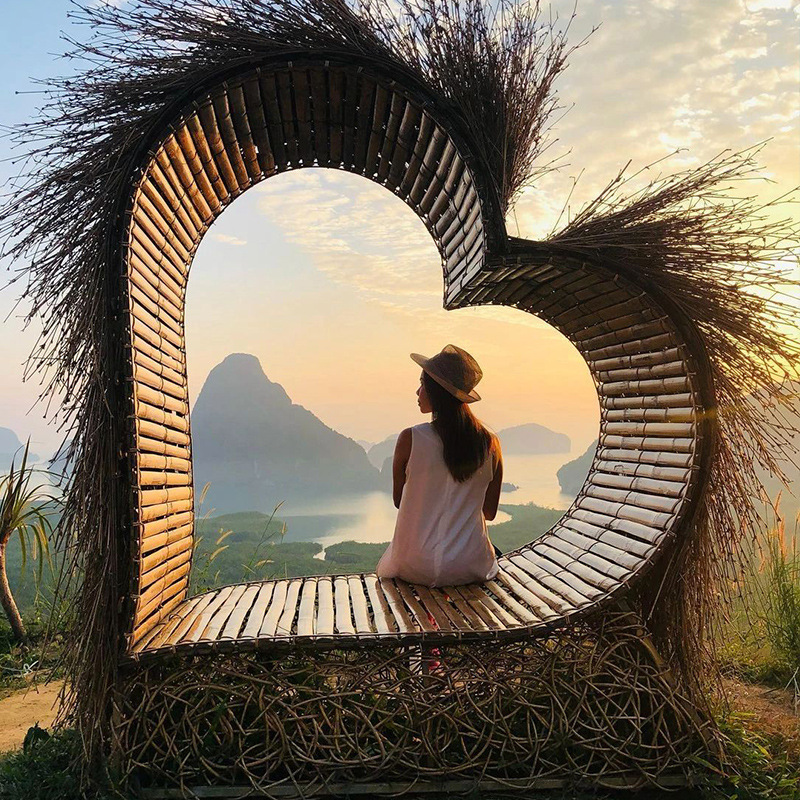 Columinar al aire libre con el mismo amor gran jaula de pájaros disparo props escénico tarjetas perforación nido de pájaros creativo celebridad en línea de Bali