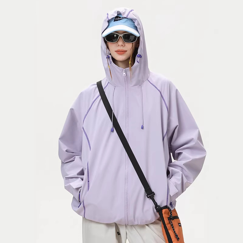 Dingshang American Style Color Block Windbreaker Jacket, Men's and Women's, 2026 Spring and Autumn New Outdoor Sports Hooded Jacket
