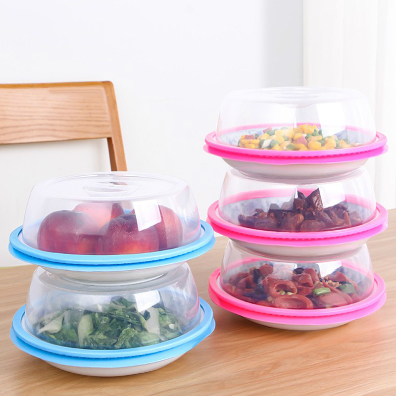 矽膠保鮮蓋廚房冰箱飯菜密封蓋防塵保溫蓋子菜罩微波爐圓形透明