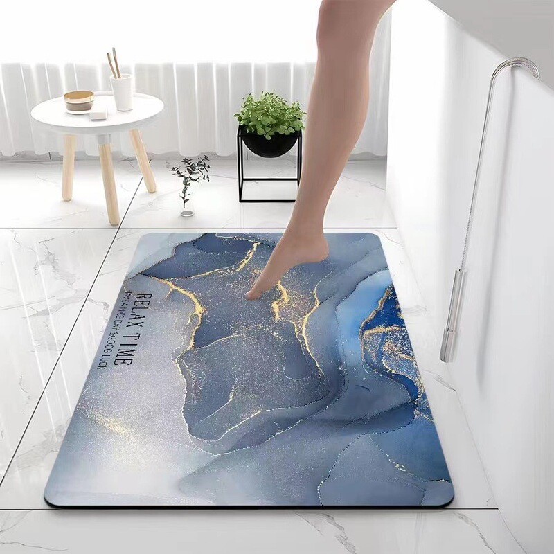 Cross-border Light Luxury Marble Diatom Mud Bathroom Absorbent Mat Toilet Door Quick-drying Foot Mat for Toilet Entrance Door Mat Cross-border Light Luxury Marble Diatom Mud Bathroom Absorbent Mat Toilet Door Quick-drying Foot Mat for Toilet Entrance Door Mat
