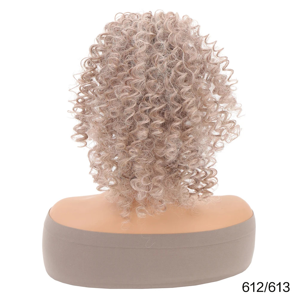 Perucas de comercio exterior de cola de caballo femenina cuerda de dibujo de caballo africana pequeña cabeza explosiva esponjosa fibra química de cola de caballo corta peruca cola de caballo al por mayor