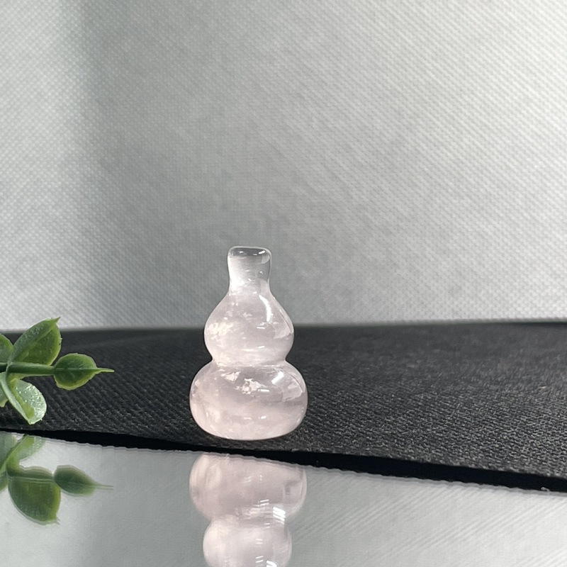 跨境天然粉水晶吊坠粉晶葫芦项链挂坠diy创意饰品爆款工厂批发价|undefined