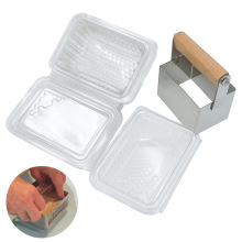 养蜂工具不锈钢巢蜜切割器欧美款割蜜器长方形横切巢蜜神器巢蜜盒