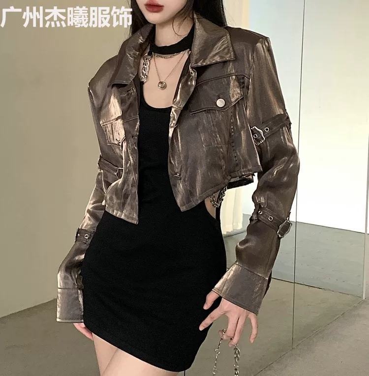 Glass belt, jacket, shirt, autumn