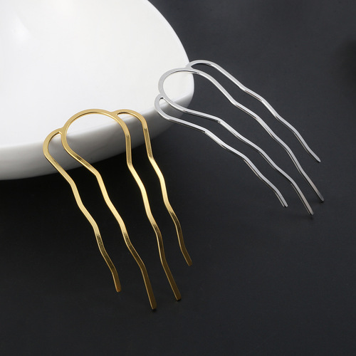 New headdress hairpin hairpin diy homemade four-tooth comb bridal wedding jewelry retro accessories wholesale