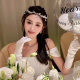 Elf Mori Leaves Water Drop Hair Band Full Diamond Bride Headwear Sweet Super Fairy Escape Princess Headwear Hair Band Hair Accessories