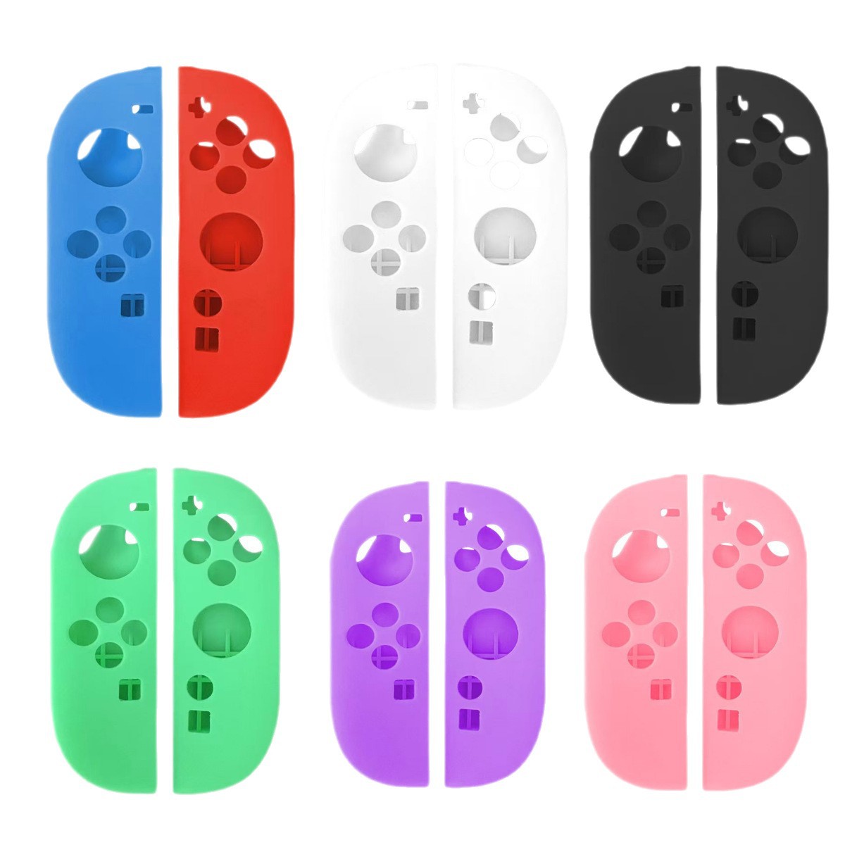 Funda protectora para controlador Joycon de segunda generación del fabricante original, disponible en varios colores, textura mate, silicona suave. image 6