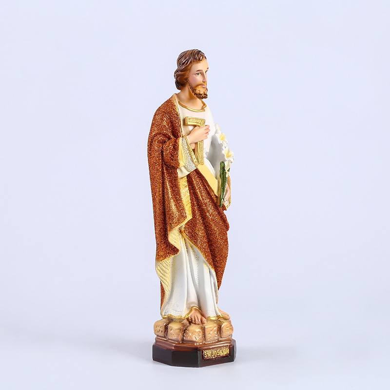 Transfronterizo 30cm Joseph resina decoración iglesia gabinete de televisión escultura de escritorio artesanía