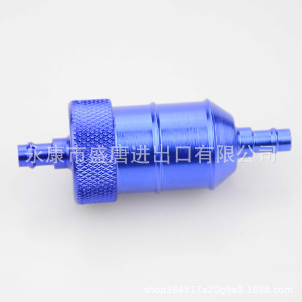 Aluminum fuel filter replacement for GOOFIT ATV motorcycle scooter Blue