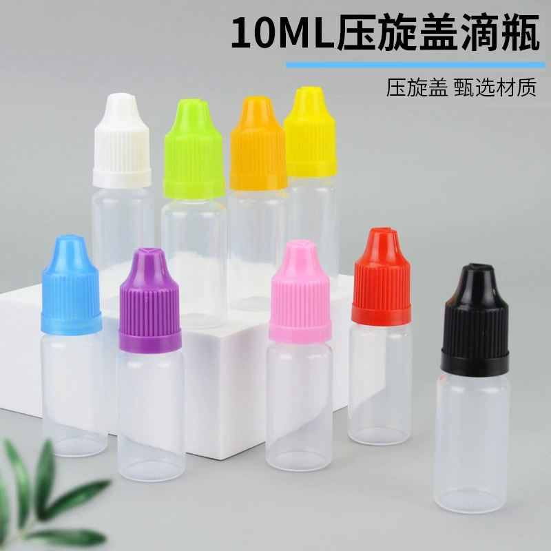 Поставка производителя 10ml капельница крышка прозрачная pp капельная бутылка для прессования клея бутылка для глазных капель бутылка