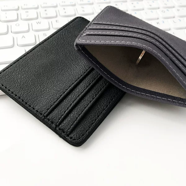 Select Cross-Border Multi-Card Slot Ultra-Thin Card Holder Rfid Anti-Theft Degaussing Pu Card Holder Wholesale Nfc Shielded Leather Card Holder