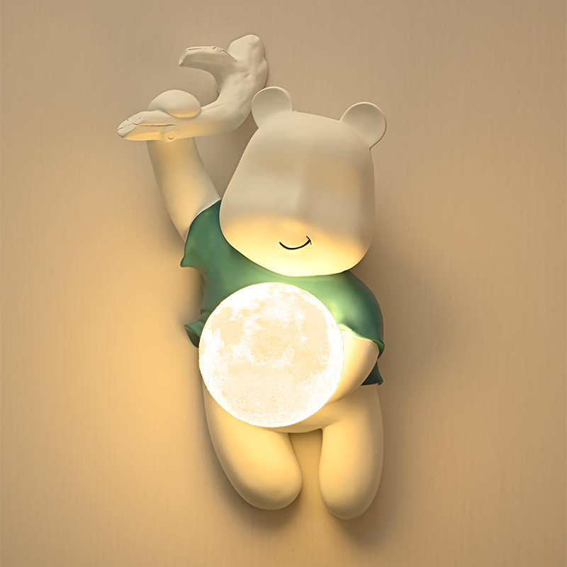 Sala de estar lámpara de pared pared de fondo pared de fondo creativa lámpara de pared para niñas dormitorio de niños moderna niñas cabezal de cama estudio pequeño