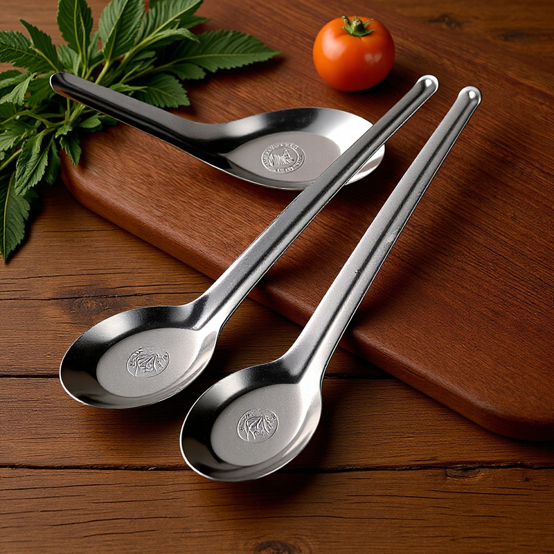 Spoon for Home Use, Stainless Steel Flat-Bottomed Spoon, Commercial Soup Spoon, Adult Dining Spoon, Restaurant Breakfast Porridge Spoon Spoon for Home Use, Stainless Steel Flat-Bottomed Spoon, Commercial Soup Spoon, Adult Dining Spoon, Restaurant Breakfast Porridge Spoon