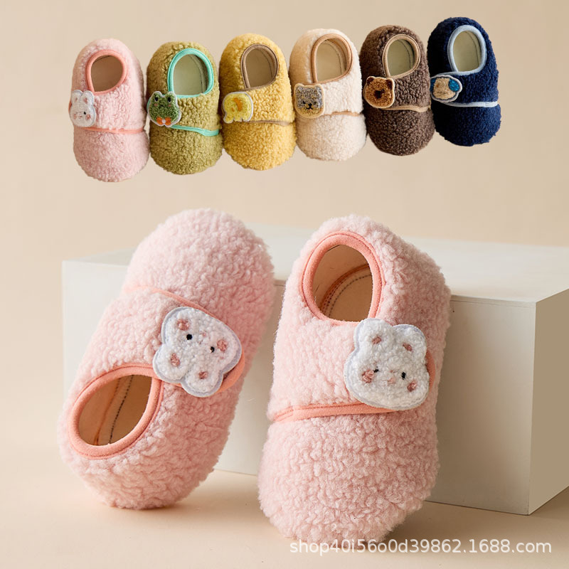 Autumn and Winter Baby Floor Socks Fleece-Lined Thickeneded Non-Slip Thick Bottom Kidsren's Home Indoor Baby Toddler Crawling Mat Socks