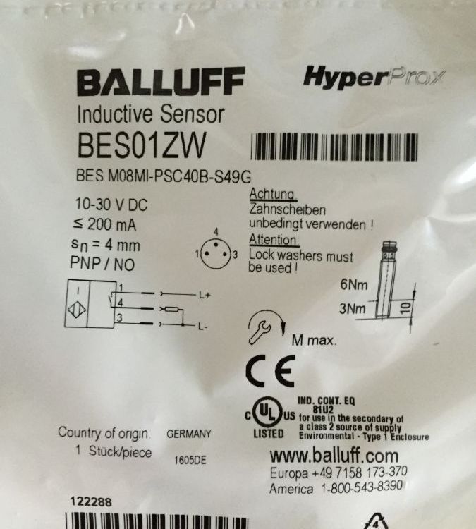 原装BIS0011 BIS C-122-04/L巴鲁夫BALLUFF高频数据载体