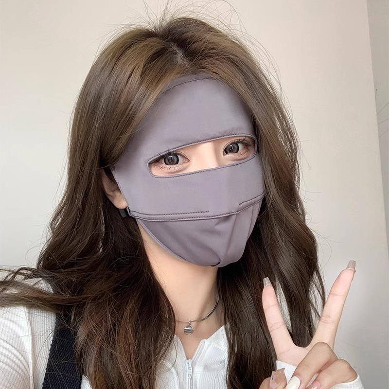 Máscara de protección solar protección contra los rayos ultravioleta femenina seda de hielo medicina belleza facial Gini cubre toda la cara sombra máscara facial delgada después de la cirugía