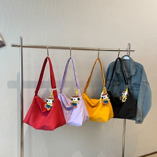 Simple student class large-capacity backpack couple model new trendy Japanese style one-shoulder cross-body messenger bag