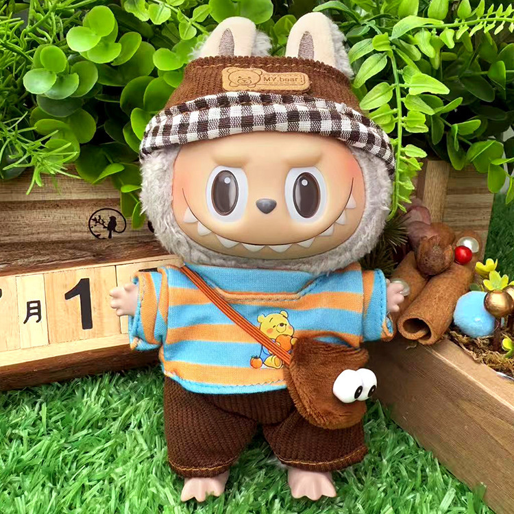 适用于拉布布衣服labubu娃衣17cm毛绒搪胶可穿一代二代着替套装|undefined