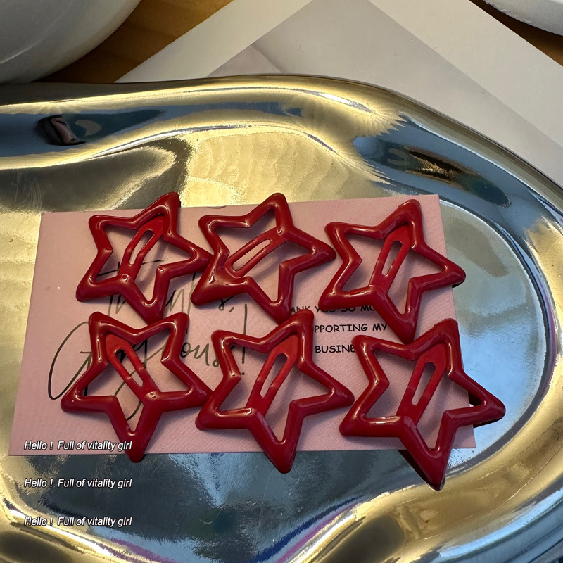 Colorido estrella flequillo de horquilla rota clip de pico de pato linda chica bb clip accesorios para el cabello clip lateral de la cabeza trasera de las mujeres