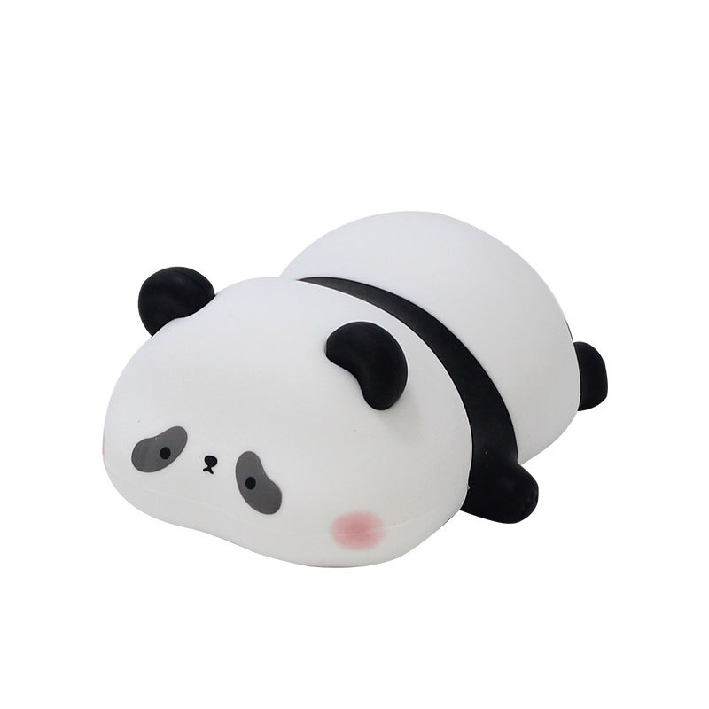 Panda gordo transfronterizo suave lámpara de silicona lámpara de noche lámpara de protección de ojos dormitorio con lámpara de escritorio de dormir lámpara de inducción