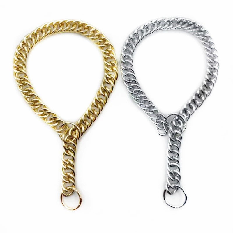 Фабрика новый питомец металлический толстый ошейник Лабрадор хулиган метод бой золотистый ретривер большая собака властная Большая Золотая цепь P