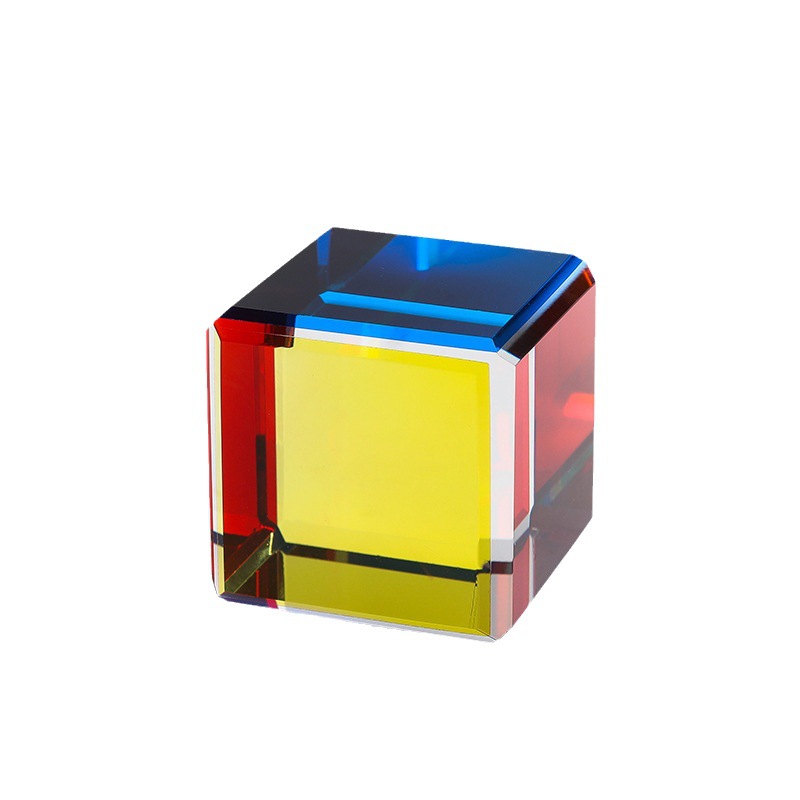 Sol Sol captador de sol colorido cristal cubo de cristal pirámide prisma cubo de mesa decoración para el hogar