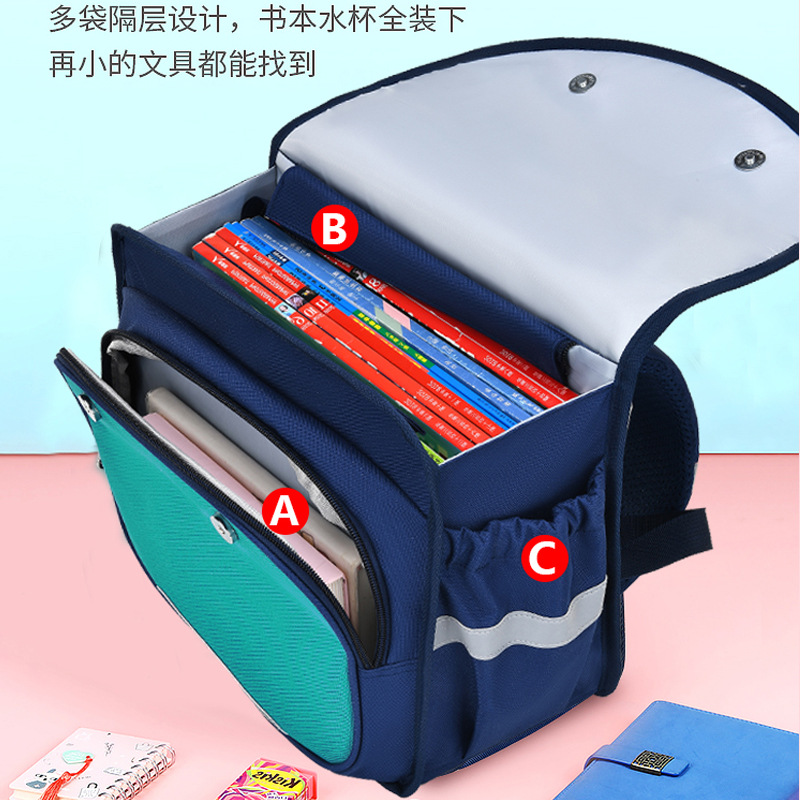 Mochila escolar horizontal para jardín de infantes 3 - 6 - 7 años de edad para niños de primer grado mochila impresa logotipo