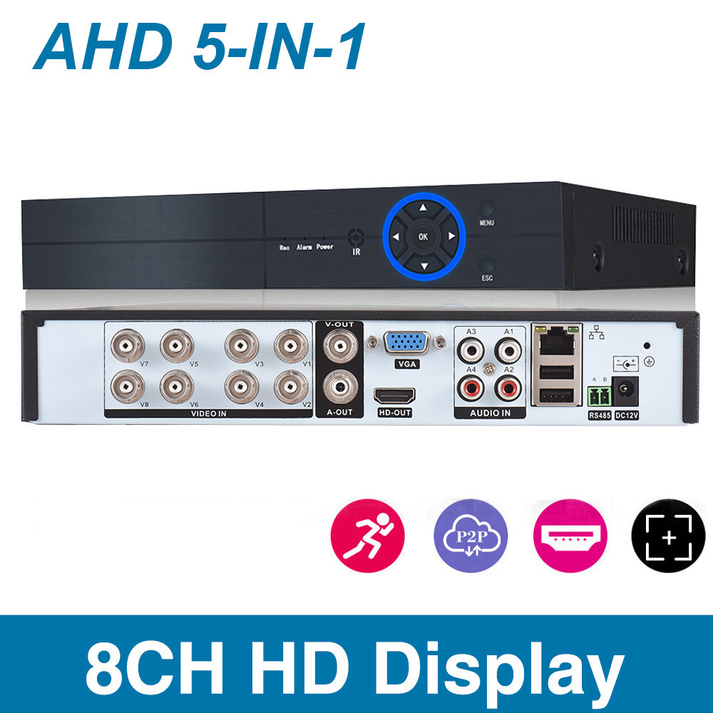 AHD 6-in-1 DVR, 4-8 kanal, koaksiyel gözetim
