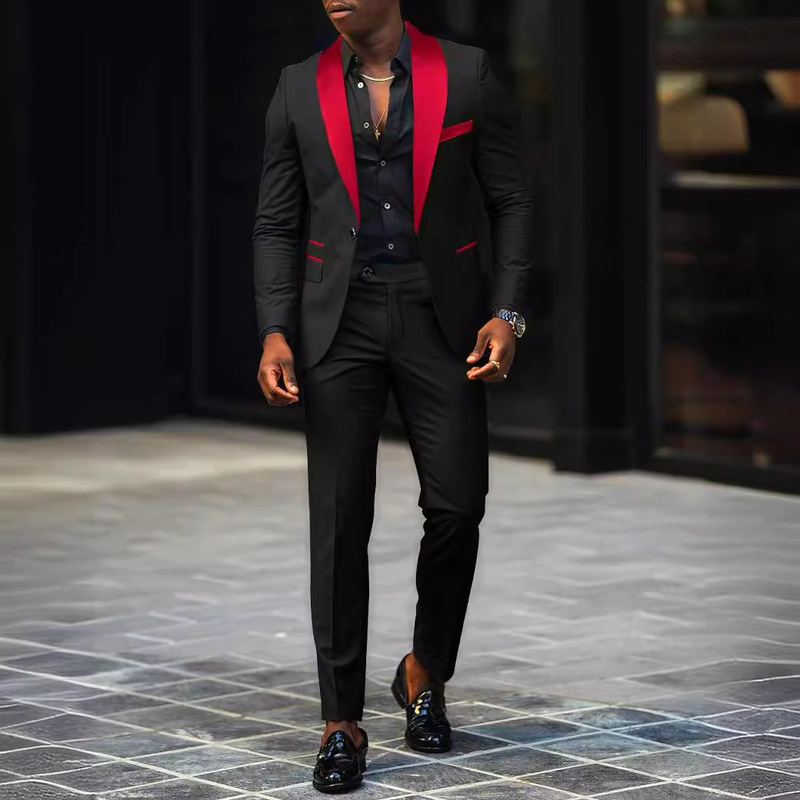 New Dress Autumn Hot Men's Business Casual Suit suit Men's Wedding Groom Slim Fit Suit Men's 1987