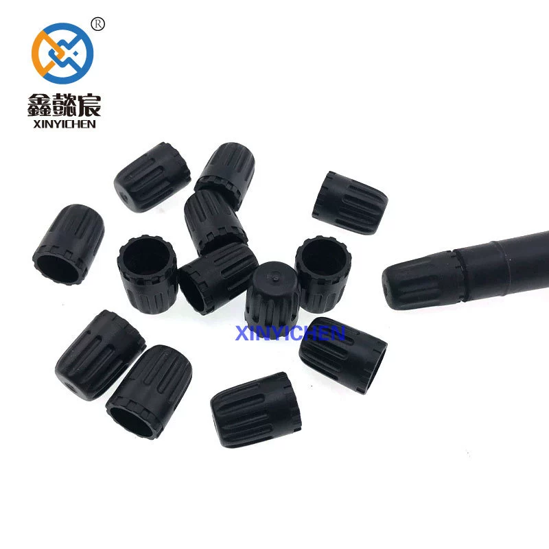 Черный пластиковый колпачок клапана Пылезащитный колпачок шины клапан крышки O-типа уплотнительное кольцо