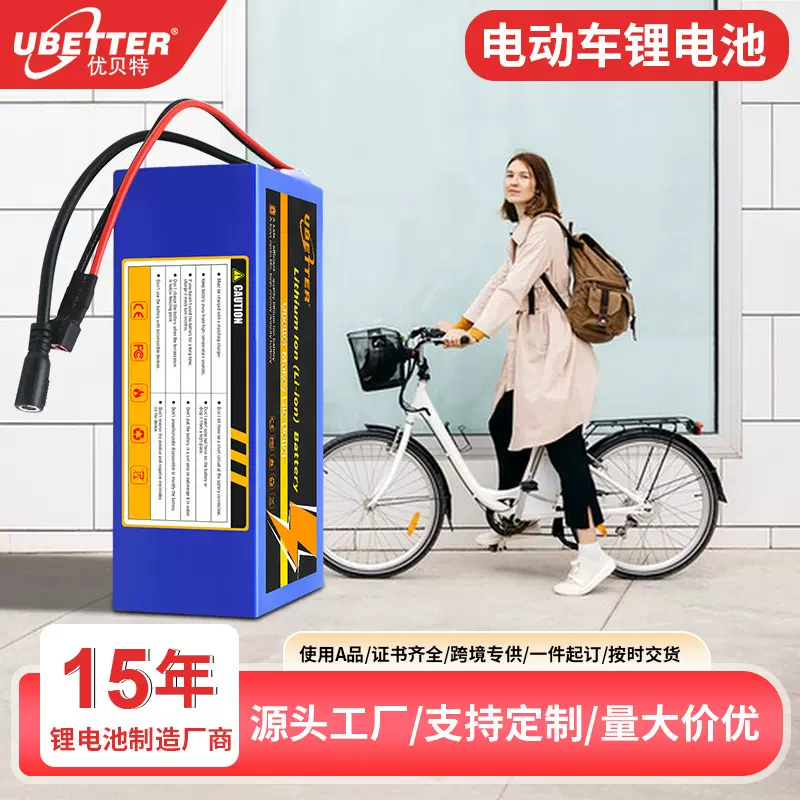 定制电动车电池36V48V电动山地车自行车海龙款大容量动力锂电池