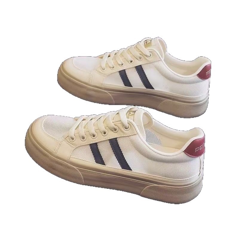 Mesh transpirable 2026 primavera y verano zapatos de skate vintage casuales coreanos con suela gruesa zapatos deportivos de tela de vuelo zapatos casuales image 6