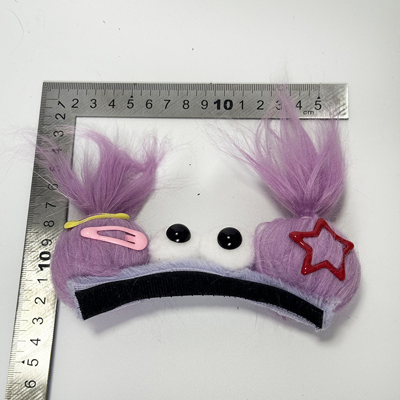 Winter Ski Helmet Decoration Doll, Pigtail Helmet Accessories