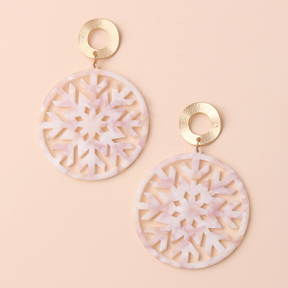 Simple Style Commute Snowflake Arylic Christmas Women's Drop Earrings display picture 5