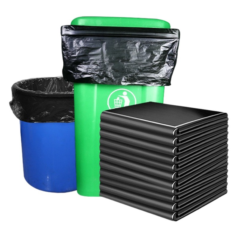 Large Heavy-Duty Trash Bags for Commercial Use, Thickened for Hotels, Sanitation, Black Extra-Large Property Management, Extra-Thick Plastic Bags for Catering, Not Easy to Break