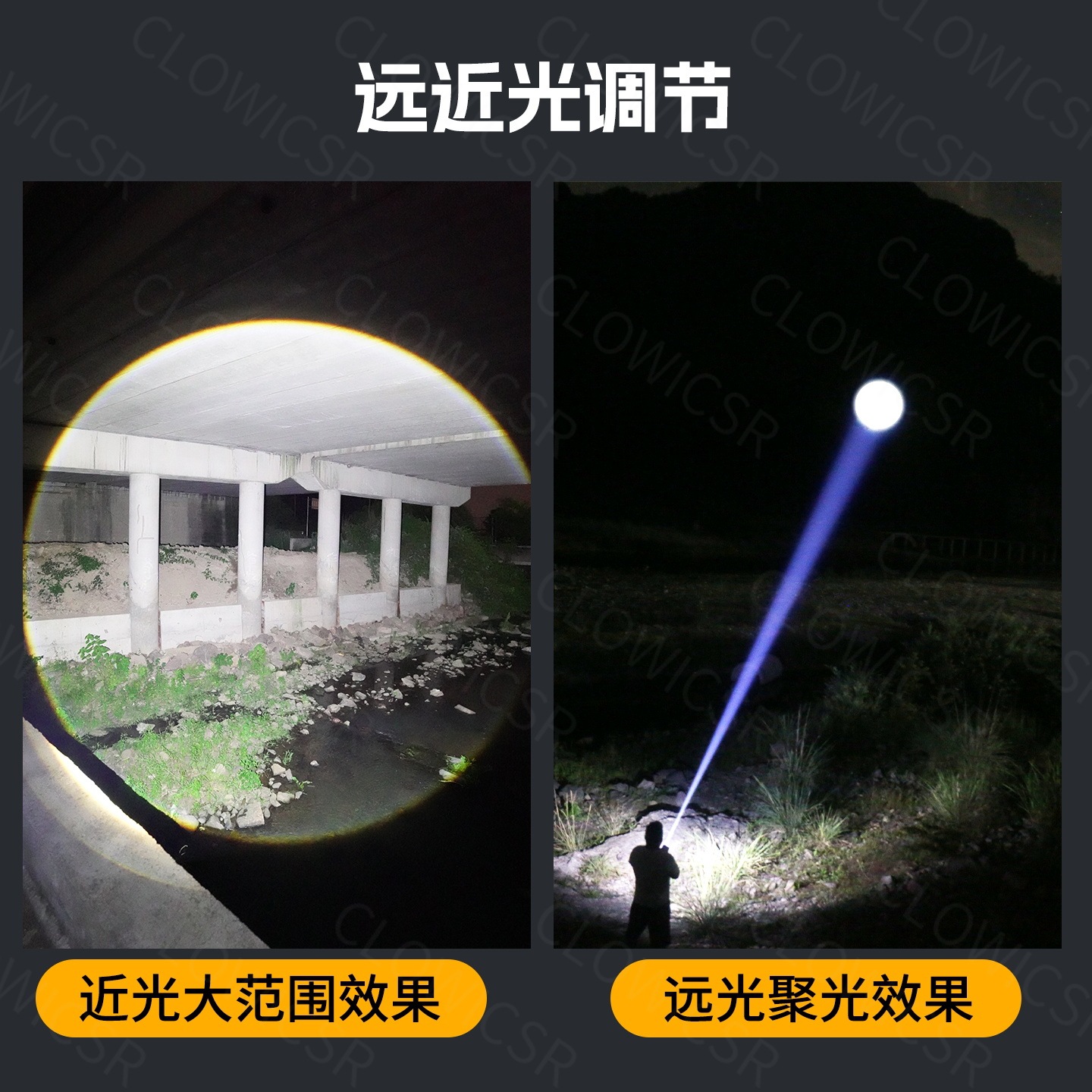 Lintera recargable de luz brillante transfronteriza de larga duración de gran capacidad de patrulla al aire libre de emergencia multifuncional portátil ultrabrillante