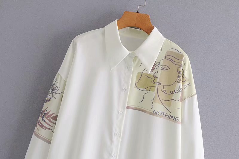 printing long-sleeved shirt top NSAM27856