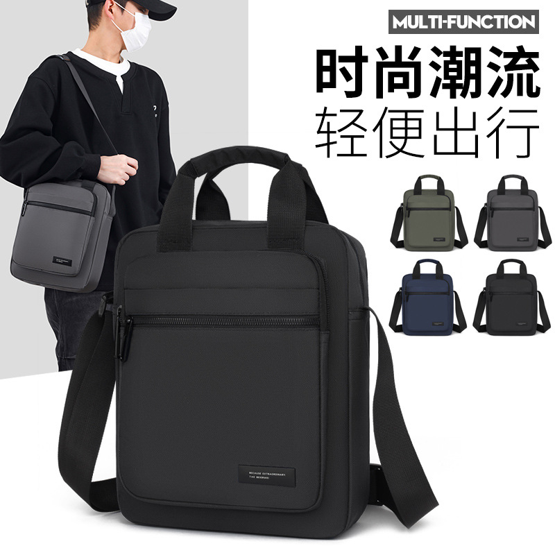 新款时尚大容量单肩斜挎包包手提包男士商务休闲电脑包通勤公文包