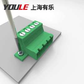 LC10N/LC1/LC3/LC6-5.08公母对插锁扣固定连接器面板式接线端子排