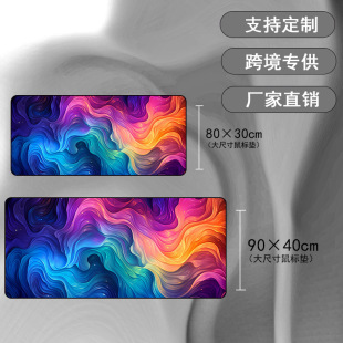 Amazon cross-border heat map abstract lines mouse pad new table pad fluid corrugated anti-slip pad factory wholesale