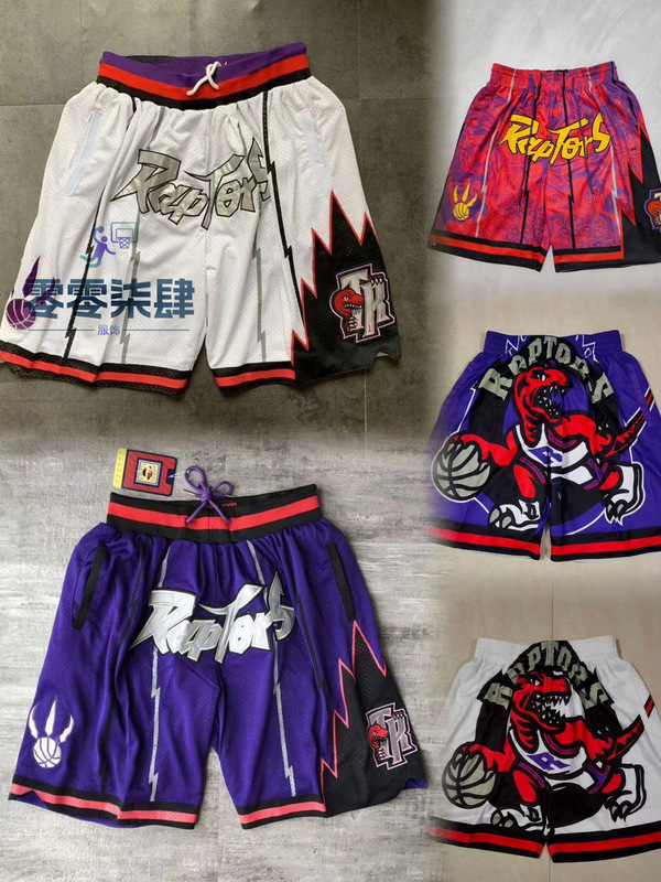 Foreign trade pants wholesale Raptors Lakers Warriors 76 magic pocket mi show shorts retro basketball pants spot